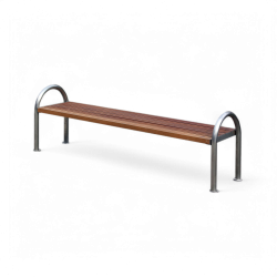 Parkovna klop INOX brez naslona